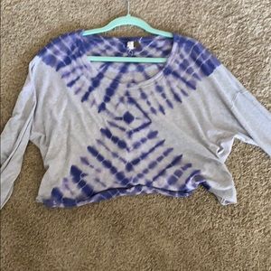 Free people cropped tye-dye longsleeve